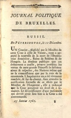 Mercure de France Samstag 27. Januar 1781