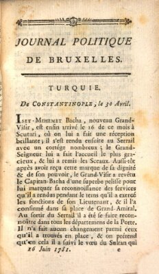 Mercure de France Samstag 16. Juni 1781