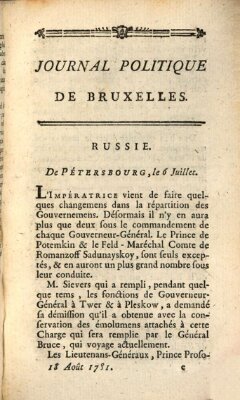 Mercure de France Samstag 18. August 1781