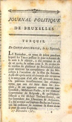 Mercure de France Samstag 17. November 1781