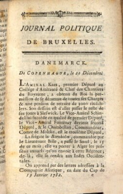 Mercure de France Samstag 19. Januar 1782