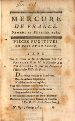 Mercure de France Samstag 23. Februar 1782