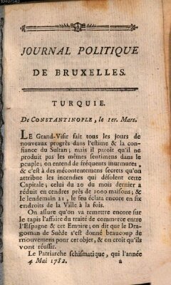 Mercure de France Samstag 4. Mai 1782