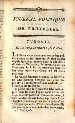 Mercure de France Samstag 11. Mai 1782