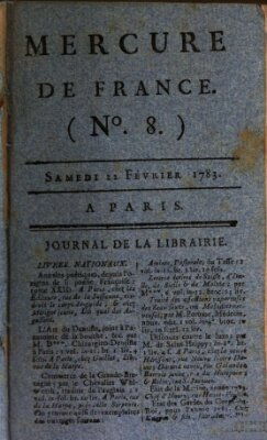 Mercure de France Samstag 22. Februar 1783