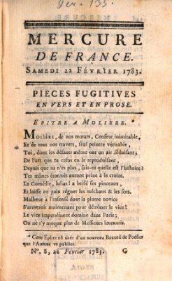 Mercure de France Samstag 22. Februar 1783