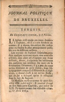 Mercure de France Samstag 12. April 1783