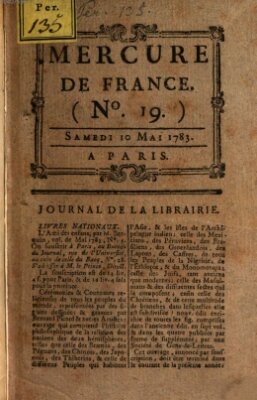 Mercure de France Samstag 10. Mai 1783