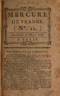 Mercure de France Samstag 31. Mai 1783