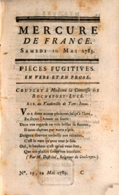 Mercure de France Samstag 10. Mai 1783