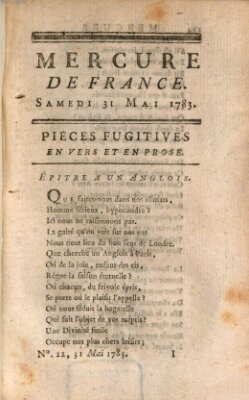 Mercure de France Samstag 31. Mai 1783