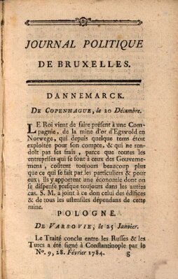 Mercure de France Samstag 28. Februar 1784