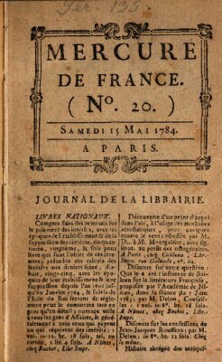 Mercure de France Samstag 15. Mai 1784