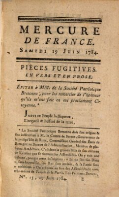 Mercure de France Samstag 19. Juni 1784