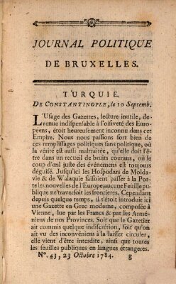 Mercure de France Samstag 23. Oktober 1784