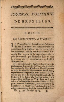 Mercure de France Samstag 26. Februar 1785