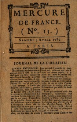 Mercure de France Samstag 9. April 1785