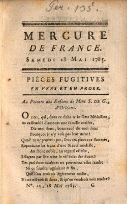 Mercure de France Samstag 28. Mai 1785