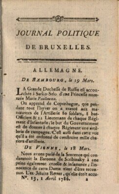 Mercure de France Samstag 1. April 1786