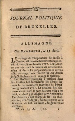 Mercure de France Samstag 29. April 1786