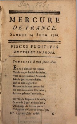 Mercure de France Samstag 24. Juni 1786