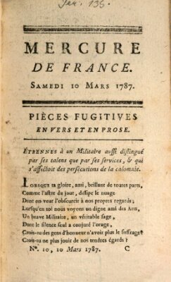 Mercure de France Samstag 10. März 1787