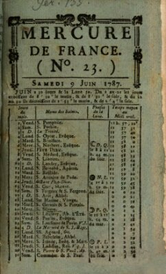 Mercure de France Samstag 9. Juni 1787