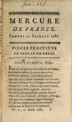 Mercure de France Samstag 21. Juli 1787