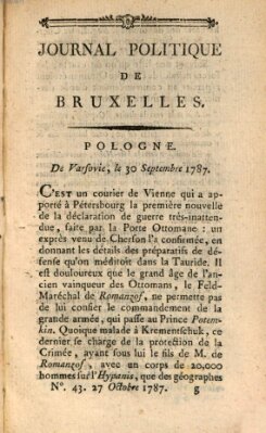 Mercure de France Samstag 27. Oktober 1787