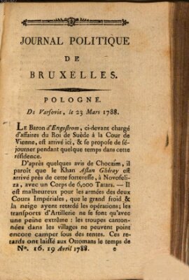 Mercure de France Samstag 19. April 1788