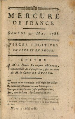 Mercure de France Samstag 31. Mai 1788