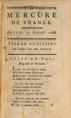 Mercure de France Samstag 12. Juli 1788