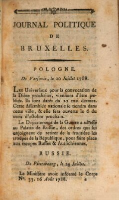 Mercure de France Samstag 16. August 1788