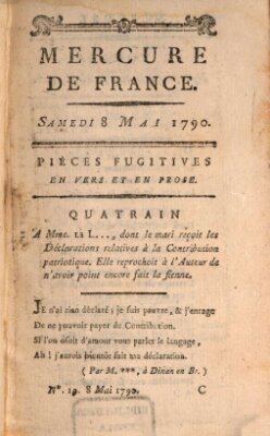 Mercure de France Samstag 8. Mai 1790