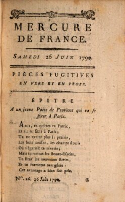 Mercure de France Samstag 26. Juni 1790