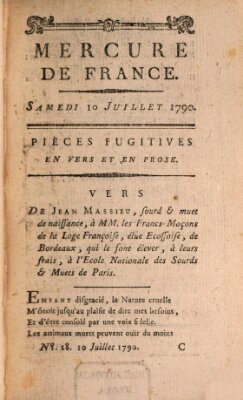 Mercure de France Samstag 10. Juli 1790