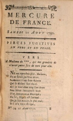 Mercure de France Samstag 21. August 1790