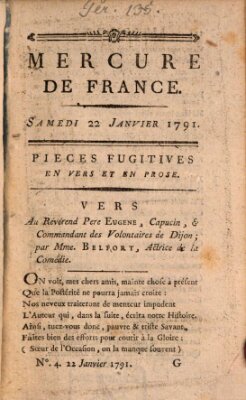 Mercure de France Samstag 22. Januar 1791