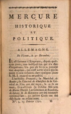 Mercure de France Samstag 15. Januar 1791