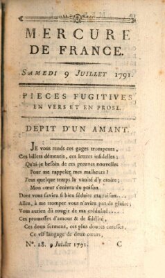 Mercure de France Samstag 9. Juli 1791