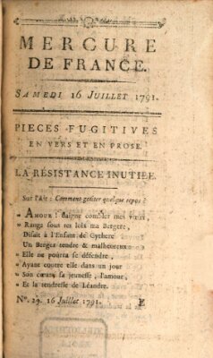 Mercure de France Samstag 16. Juli 1791