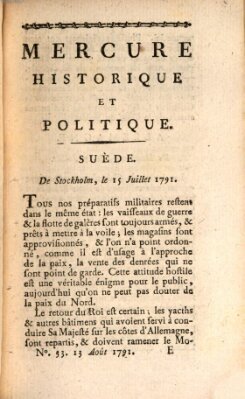 Mercure de France Samstag 13. August 1791