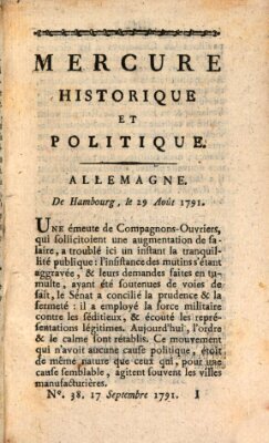 Mercure de France Samstag 17. September 1791