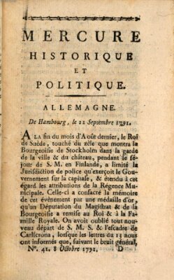 Mercure de France Samstag 8. Oktober 1791