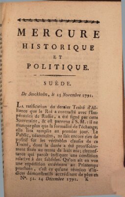 Mercure de France Samstag 24. Dezember 1791