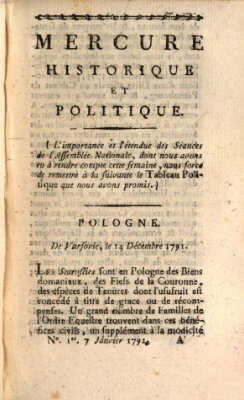 Mercure de France Samstag 7. Januar 1792