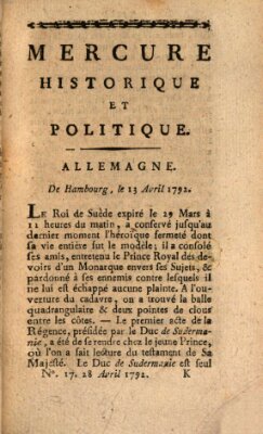 Mercure de France Samstag 28. April 1792