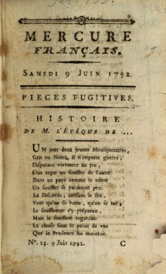 Mercure de France Samstag 9. Juni 1792