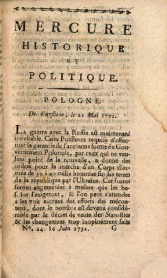 Mercure de France Samstag 16. Juni 1792