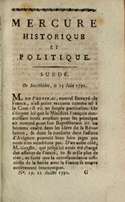 Mercure de France Samstag 21. Juli 1792